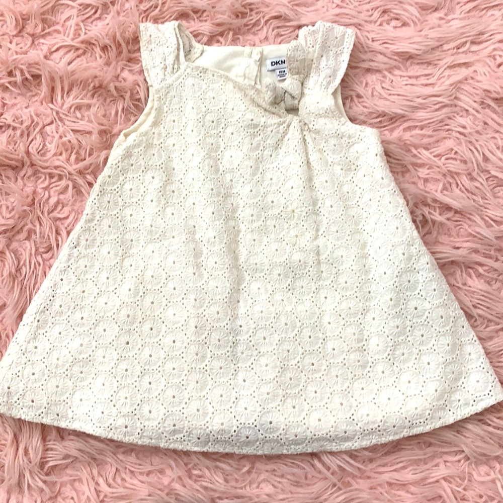DkNY white little dress 18months